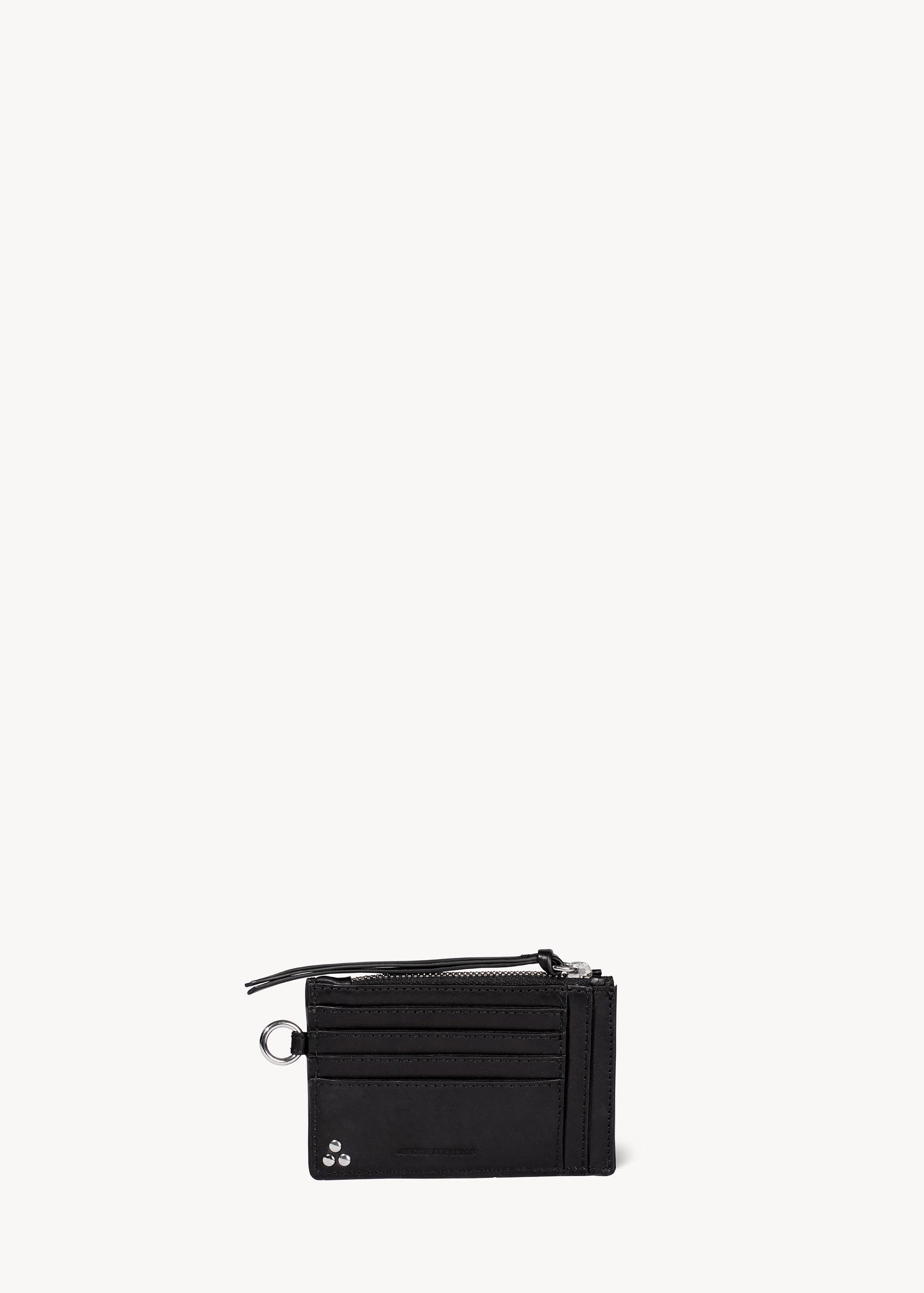Lucky porte cartes Vachette Noir Silver