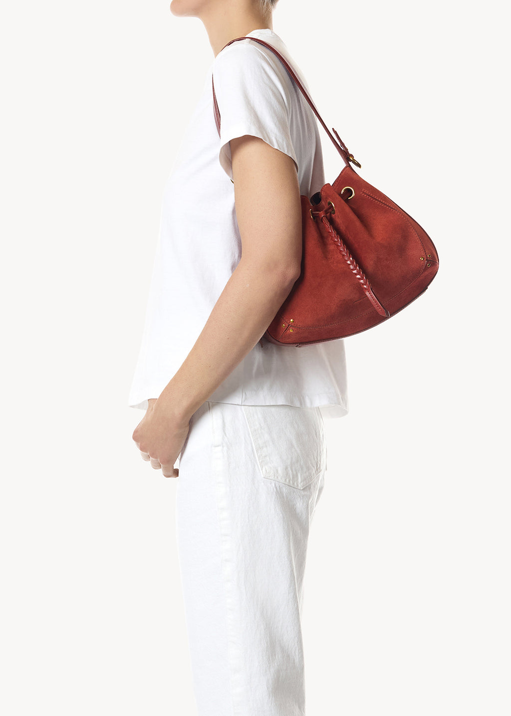Sac Andy Croûte Velours Rouille