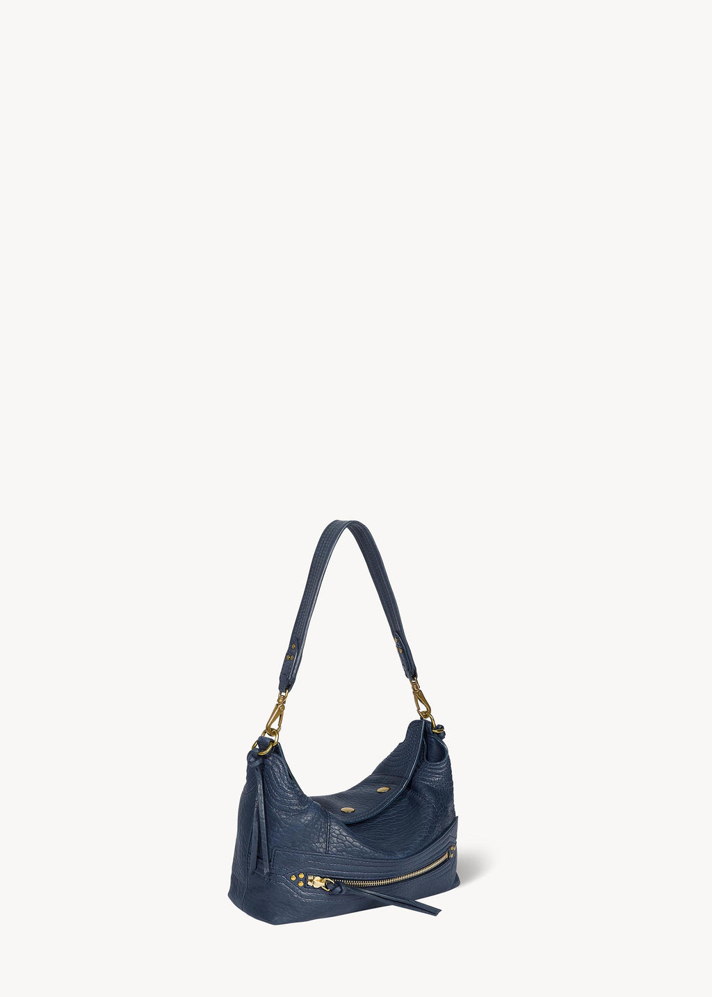 Sac Lucky Hobo Small Agneau Bubble Night Blue