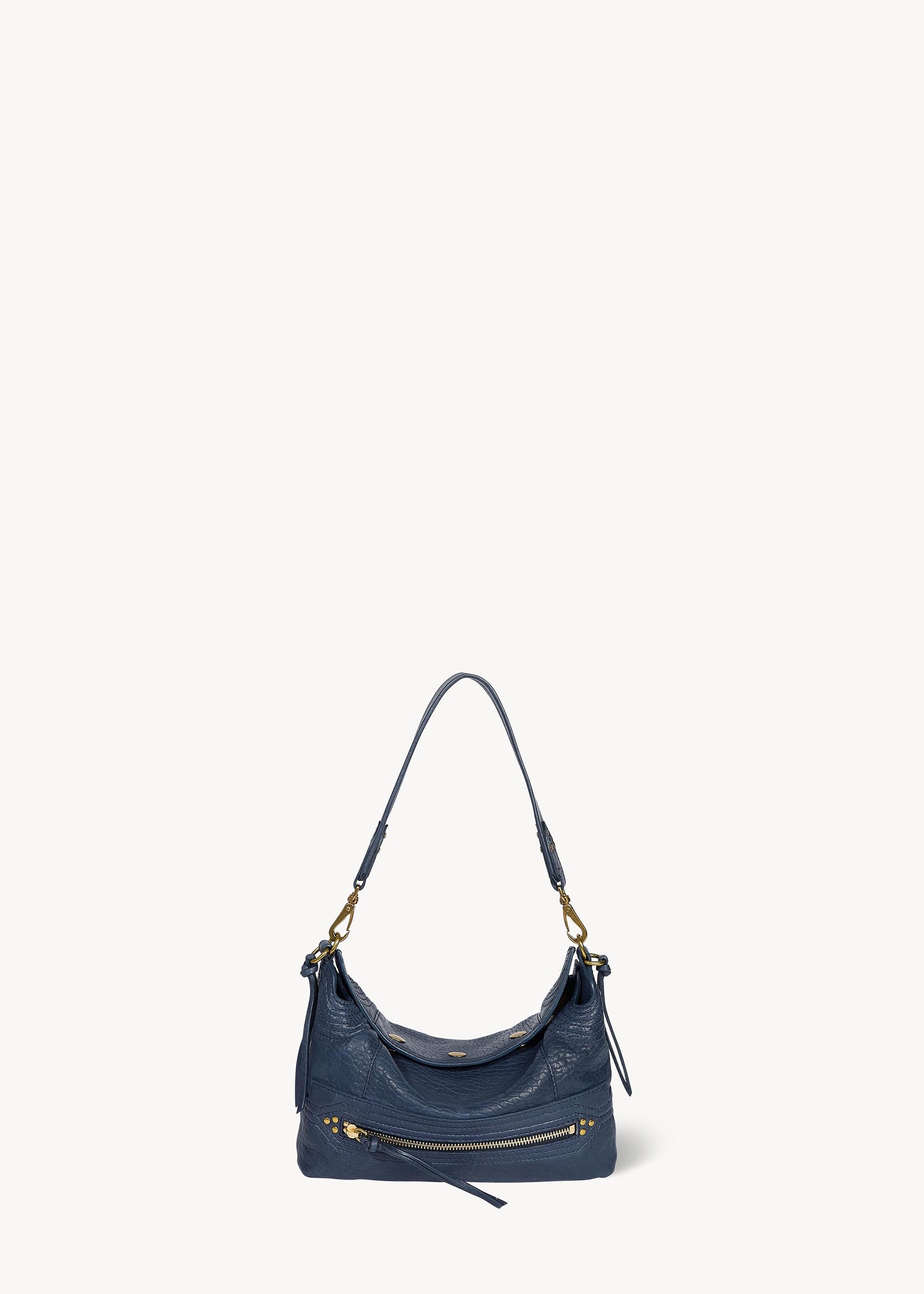 Sac Lucky Hobo Small Agneau Bubble Night Blue
