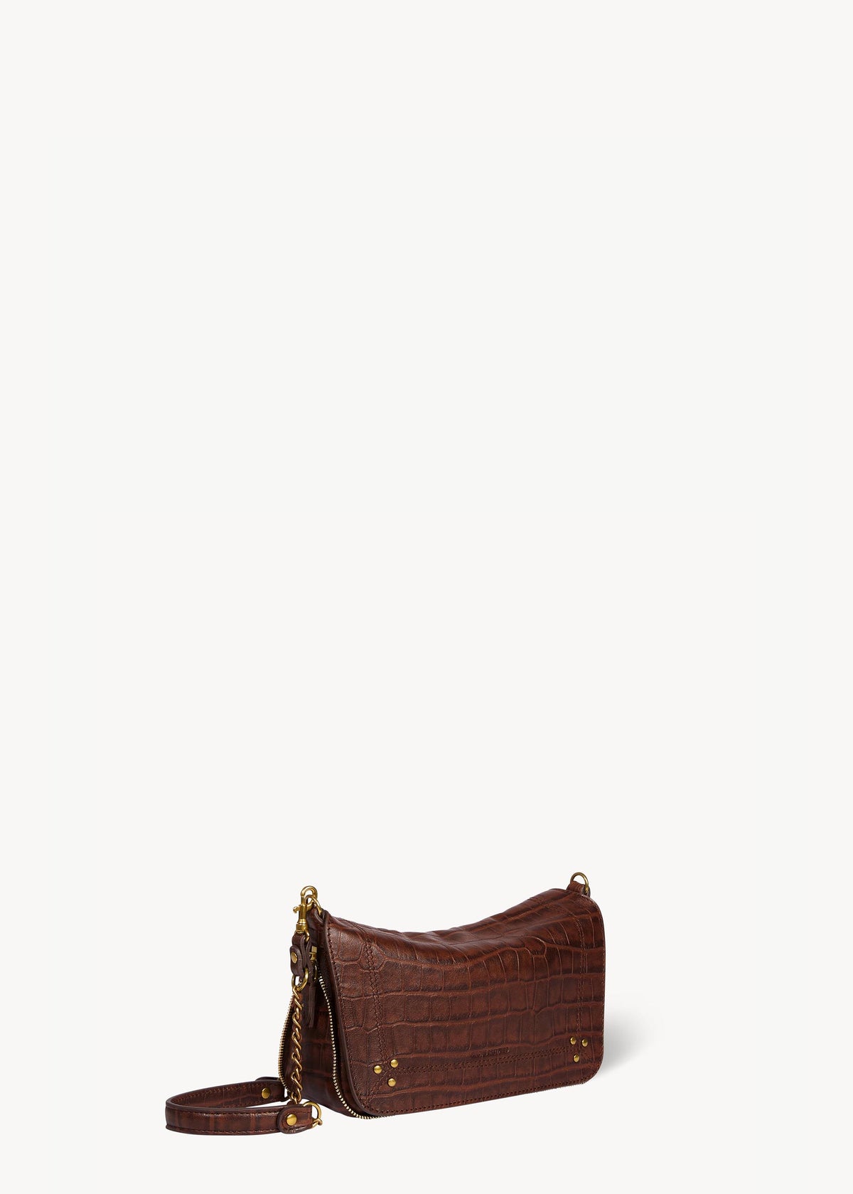 Sac Bobi S Mouton Imprimé Croco Cigare