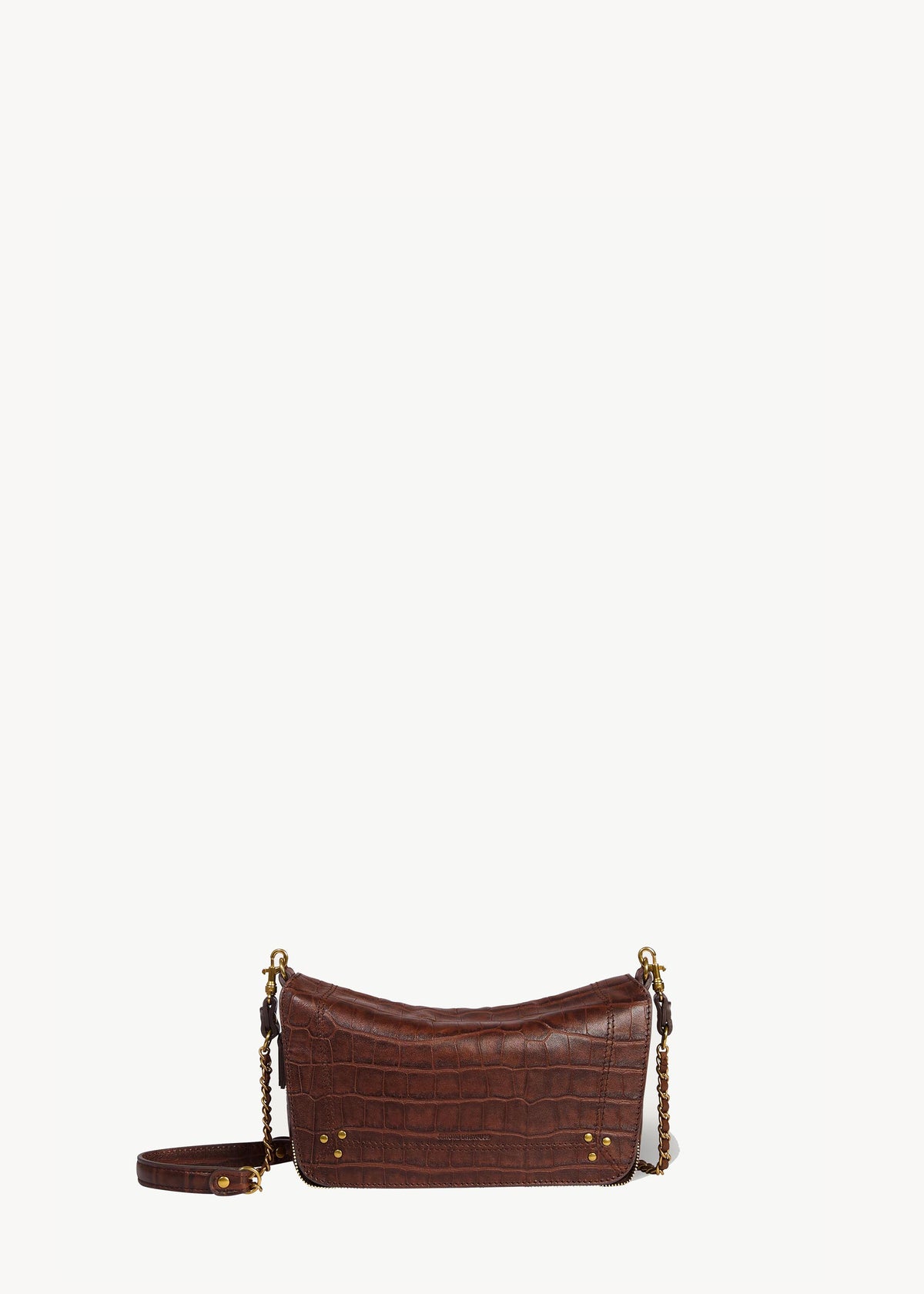Sac Bobi S Mouton Imprimé Croco Cigare