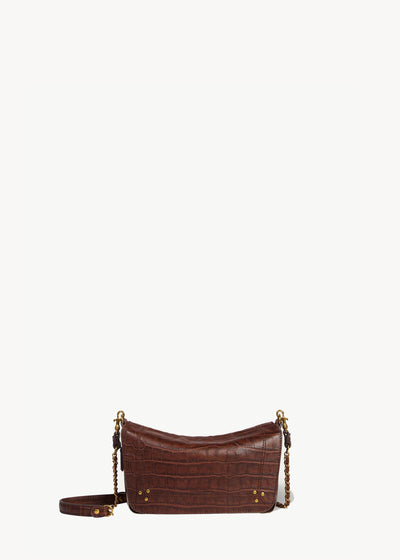 Bobi S Tasche Imprimé Croco Cigare Schafleder