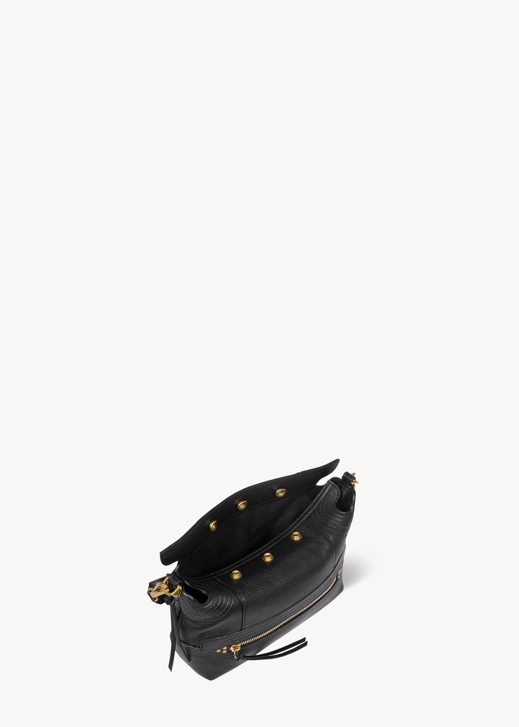 Sac Lucky Hobo Small buffle Noir Brass