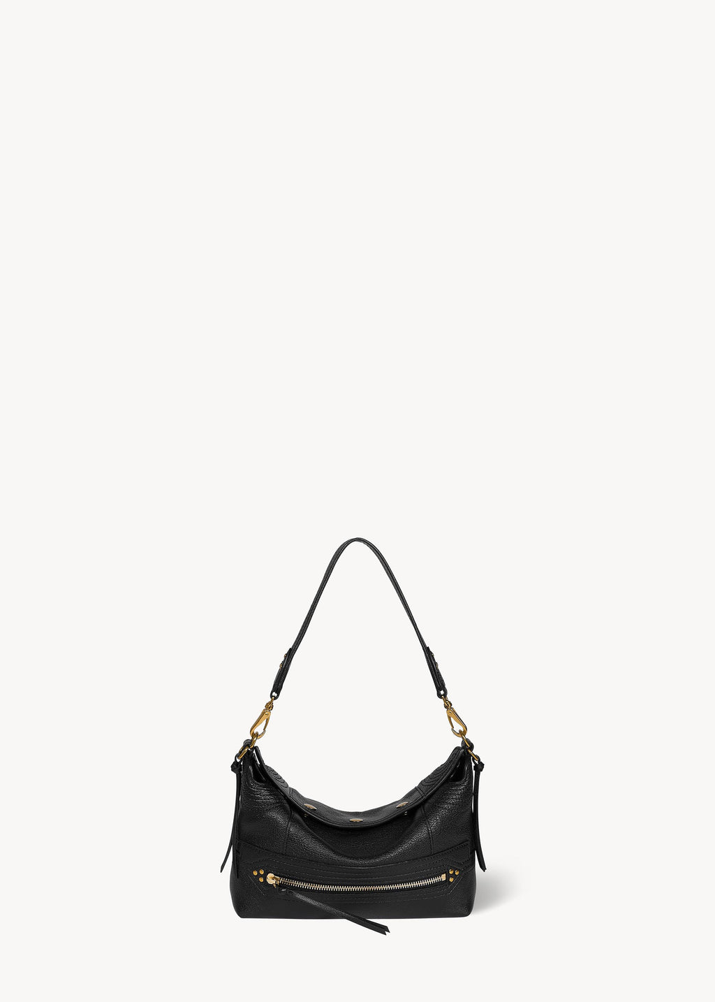 Sac Lucky Hobo Small buffle Noir Brass