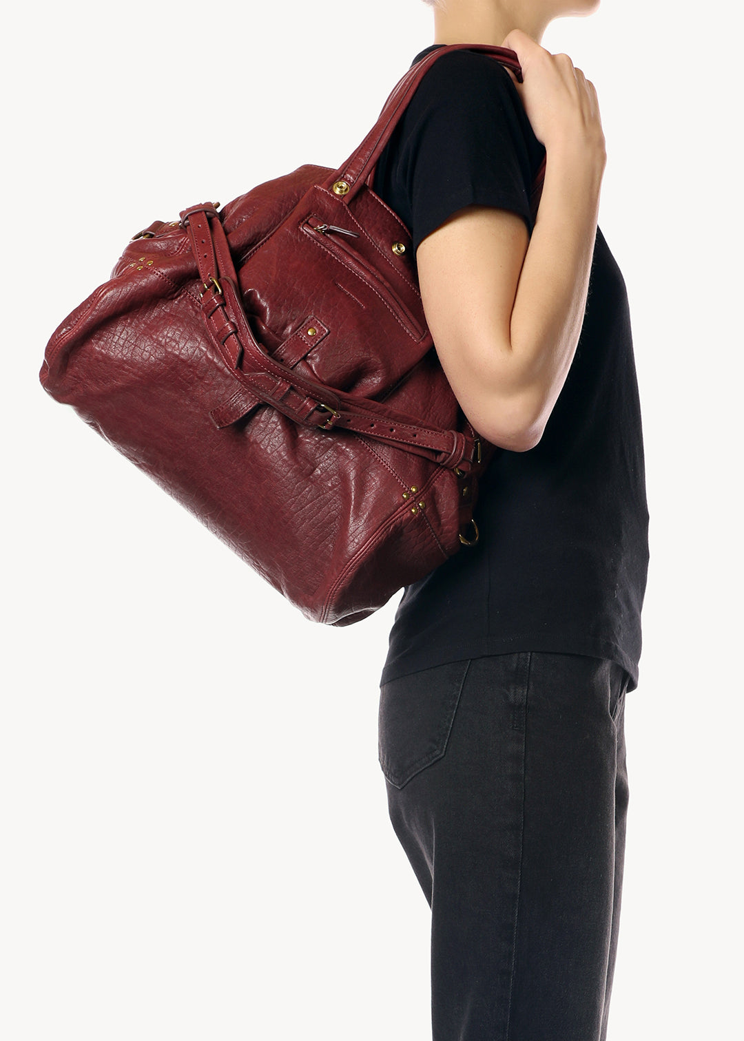 Sac Cabas Billy M Agneau Bubble Burgundy