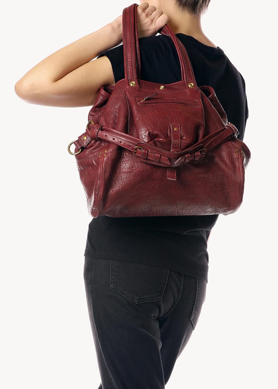 Sac Cabas Billy M Agneau Bubble Burgundy