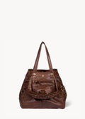 Sac Cabas Billy M Mouton Imprimé Croco Cigare