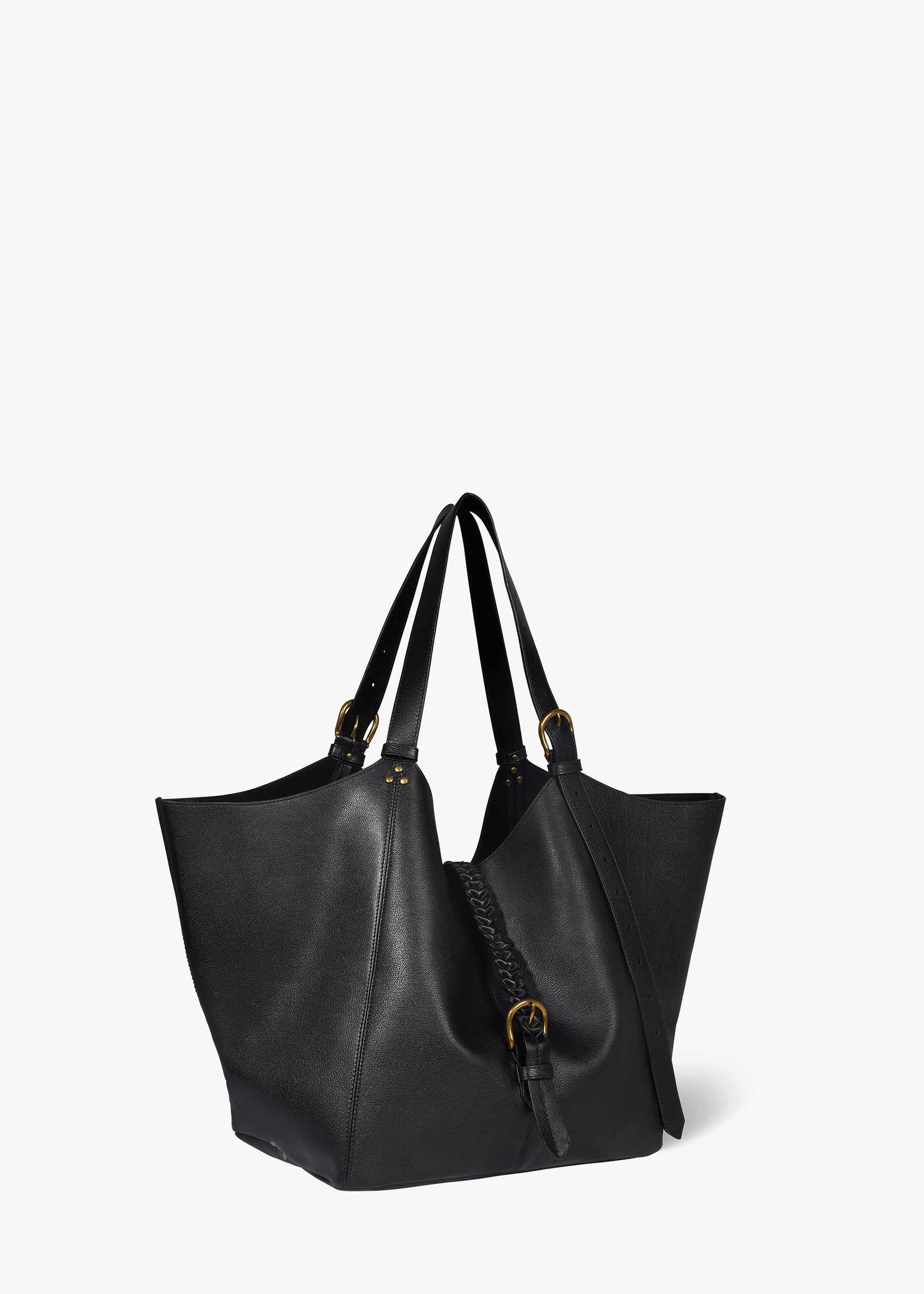 Sac Cabas Joseph M buffle Noir Brass