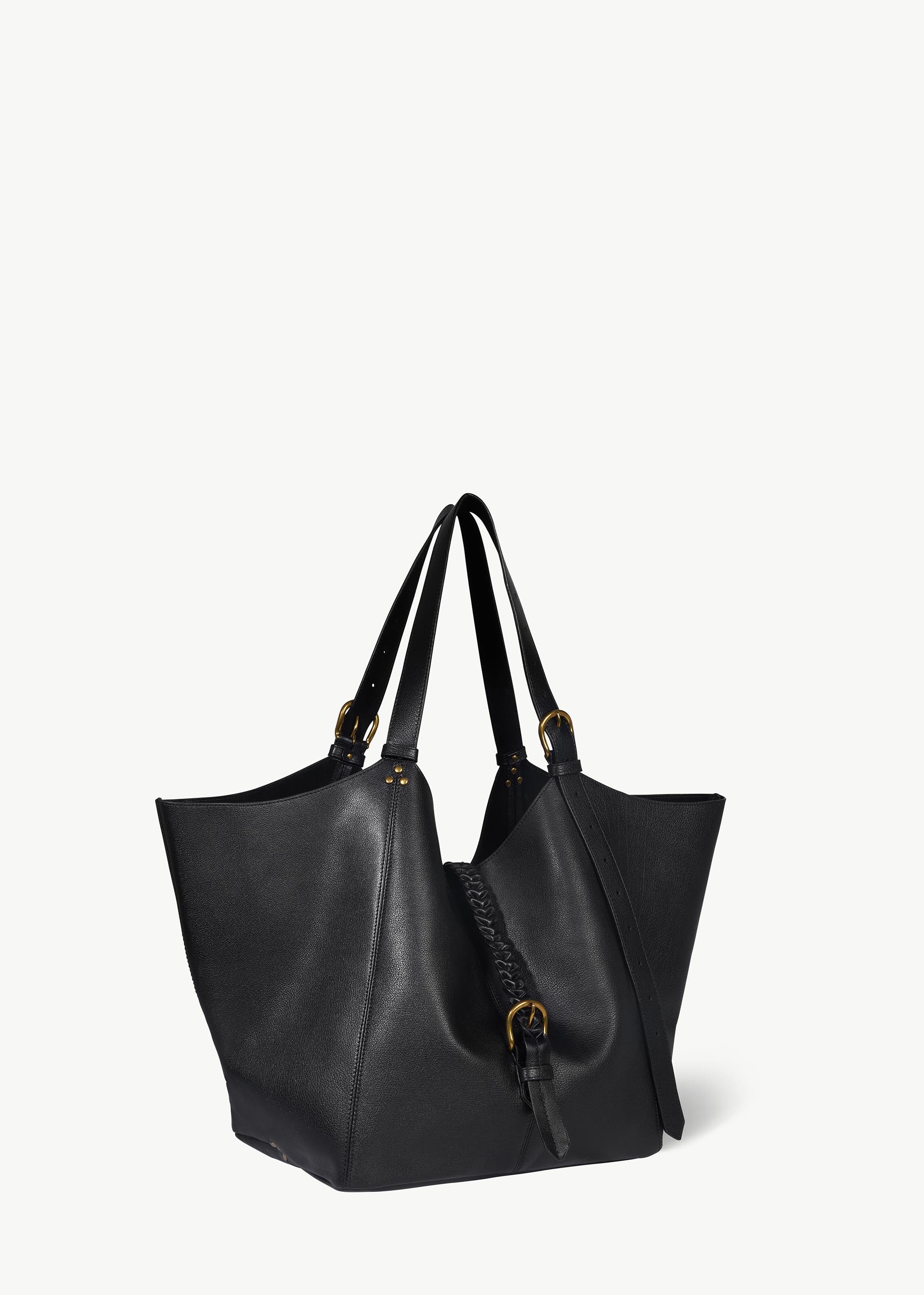 Sac Cabas Joseph M buffle Noir Brass