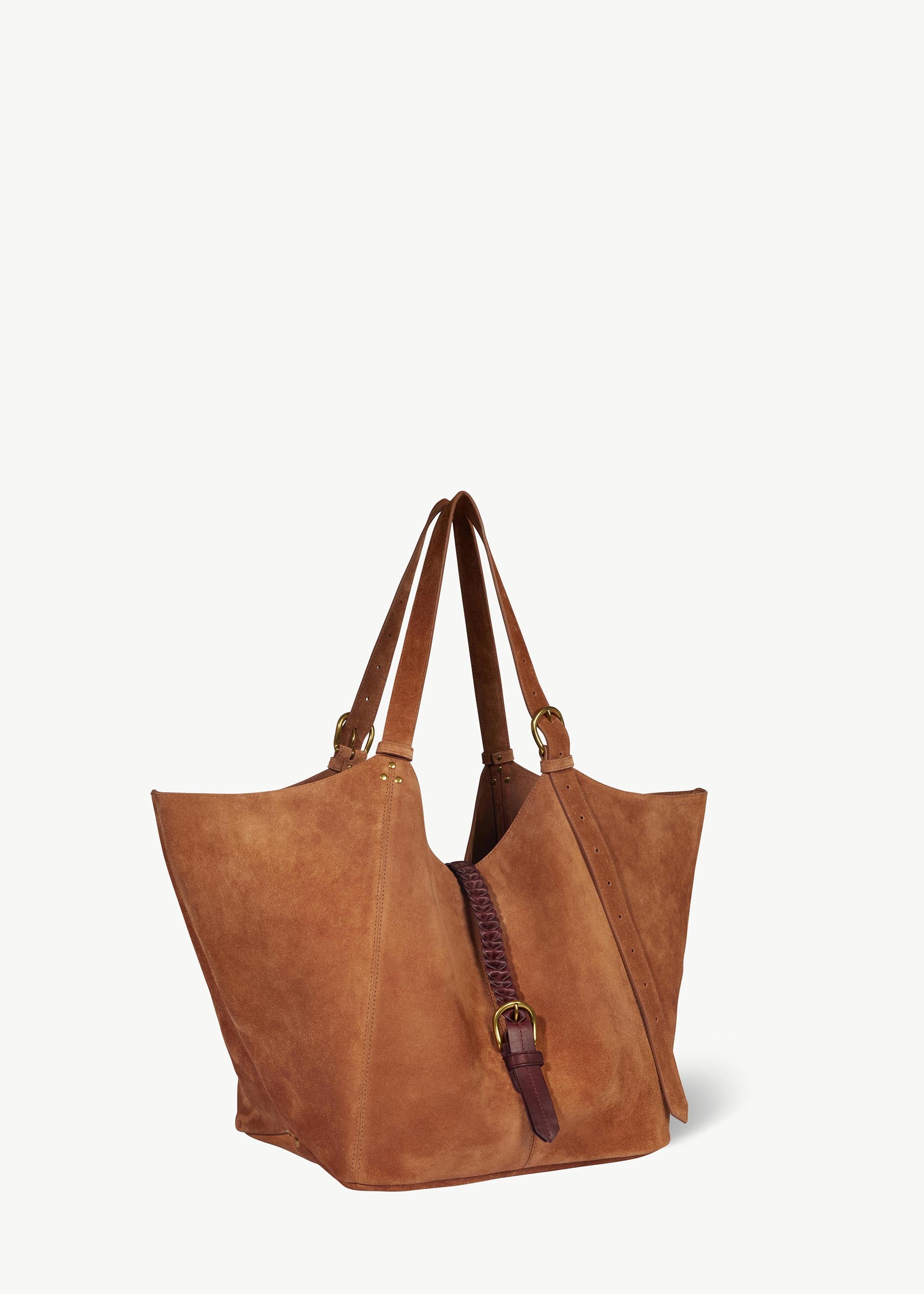 Sac Cabas Joseph M Croûte Velours Caramel