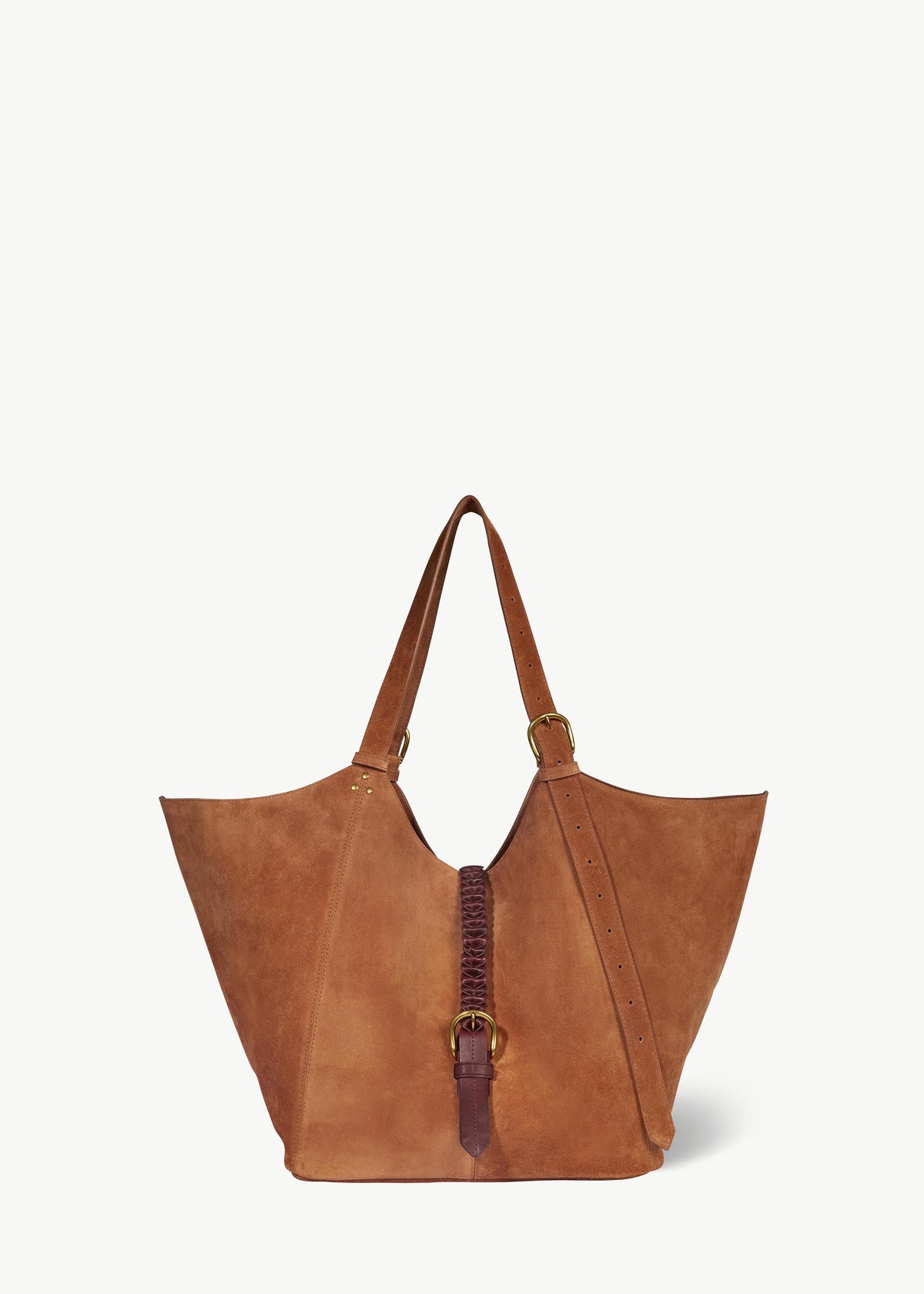 Sac Cabas Joseph M Croûte Velours Caramel