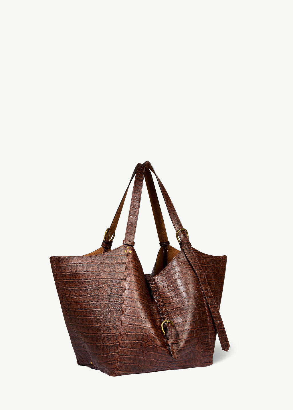 Sac Cabas Joseph M Mouton Imprimé Croco Cigare
