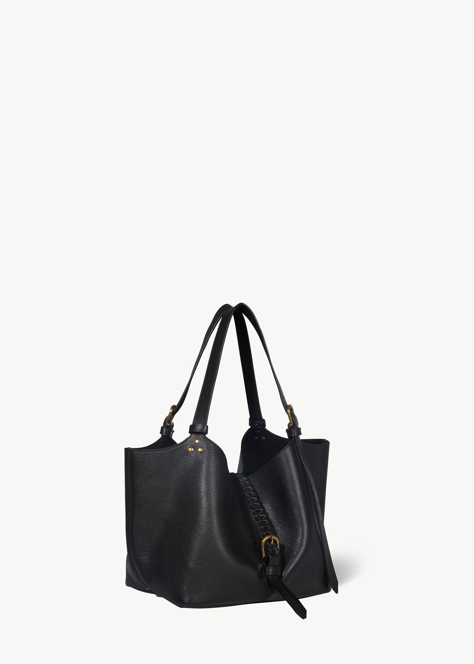 Sac Cabas Joseph S buffle Noir Brass