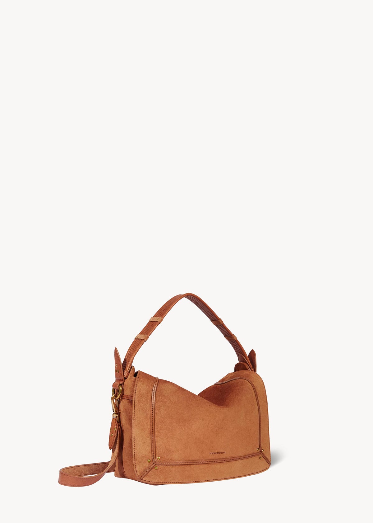 Sac Pepito M Croûte Velours Caramel
