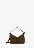 Sac Pepito M Croûte Velours Imprimé Léopard kaki