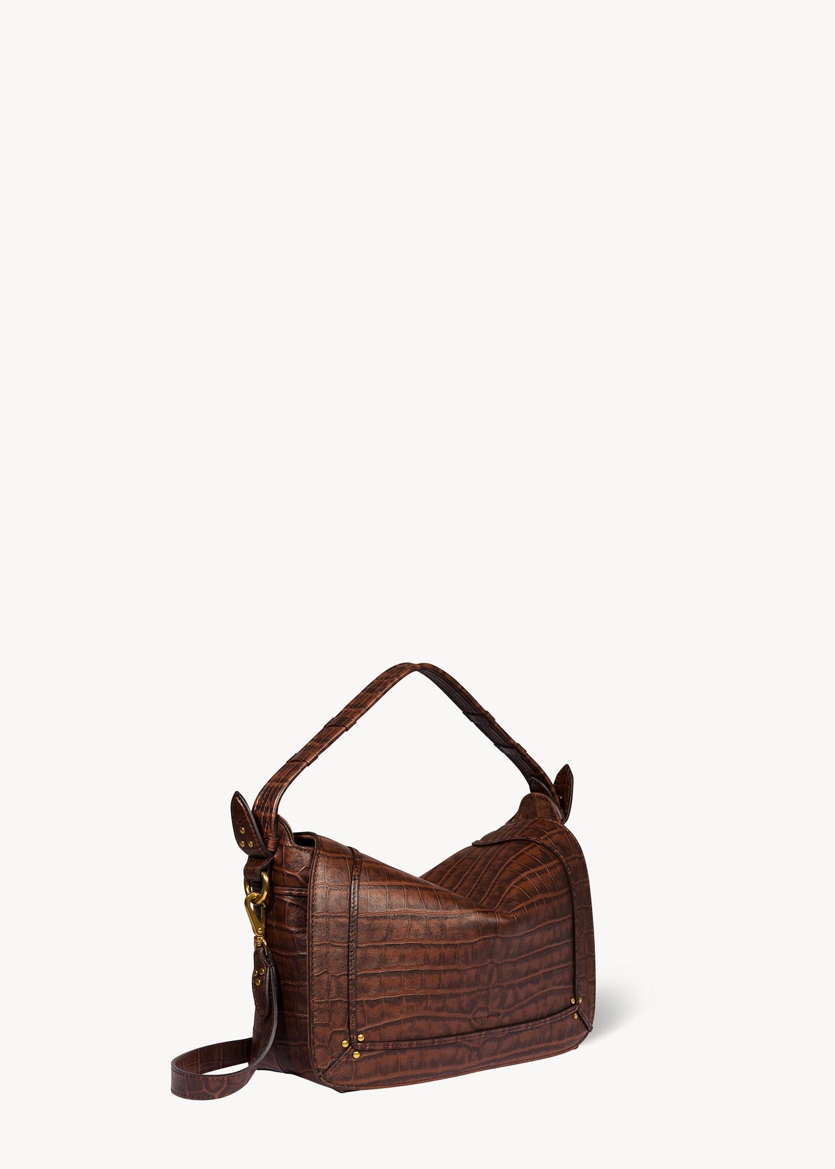 Sac Pepito M Mouton Imprimé Croco Cigare