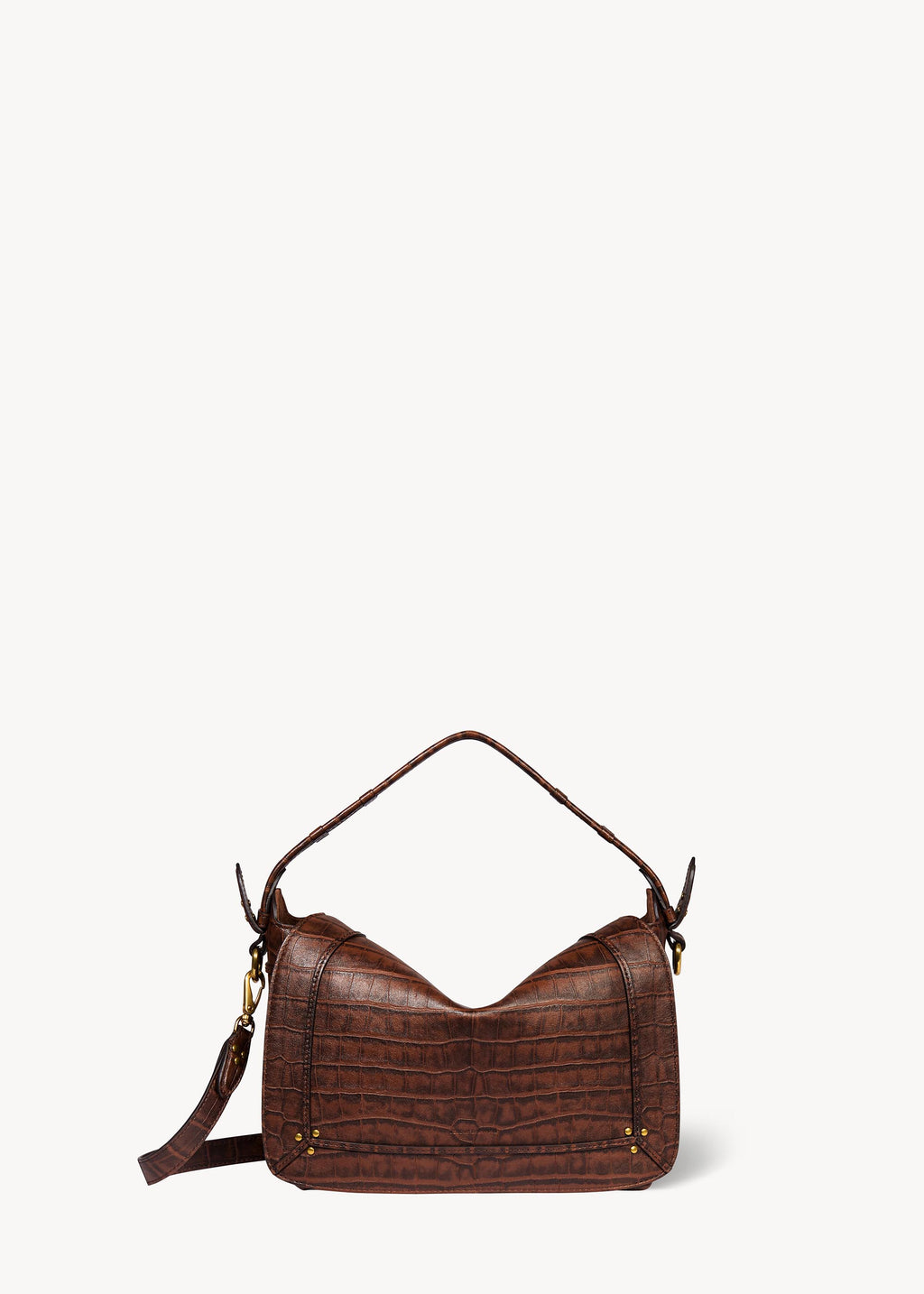 Sac Pepito M Mouton Imprimé Croco Cigare