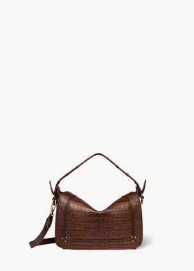 Sac Pepito M Mouton Imprimé Croco Cigare