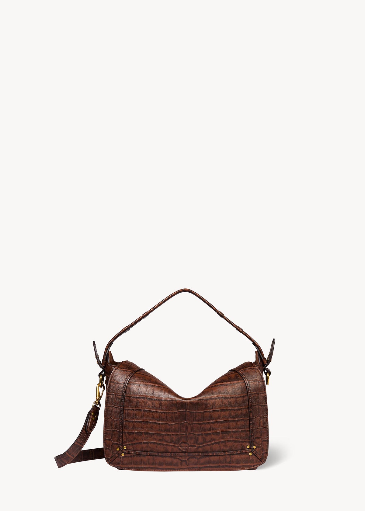 Sac Pepito M Mouton Imprimé Croco Cigare