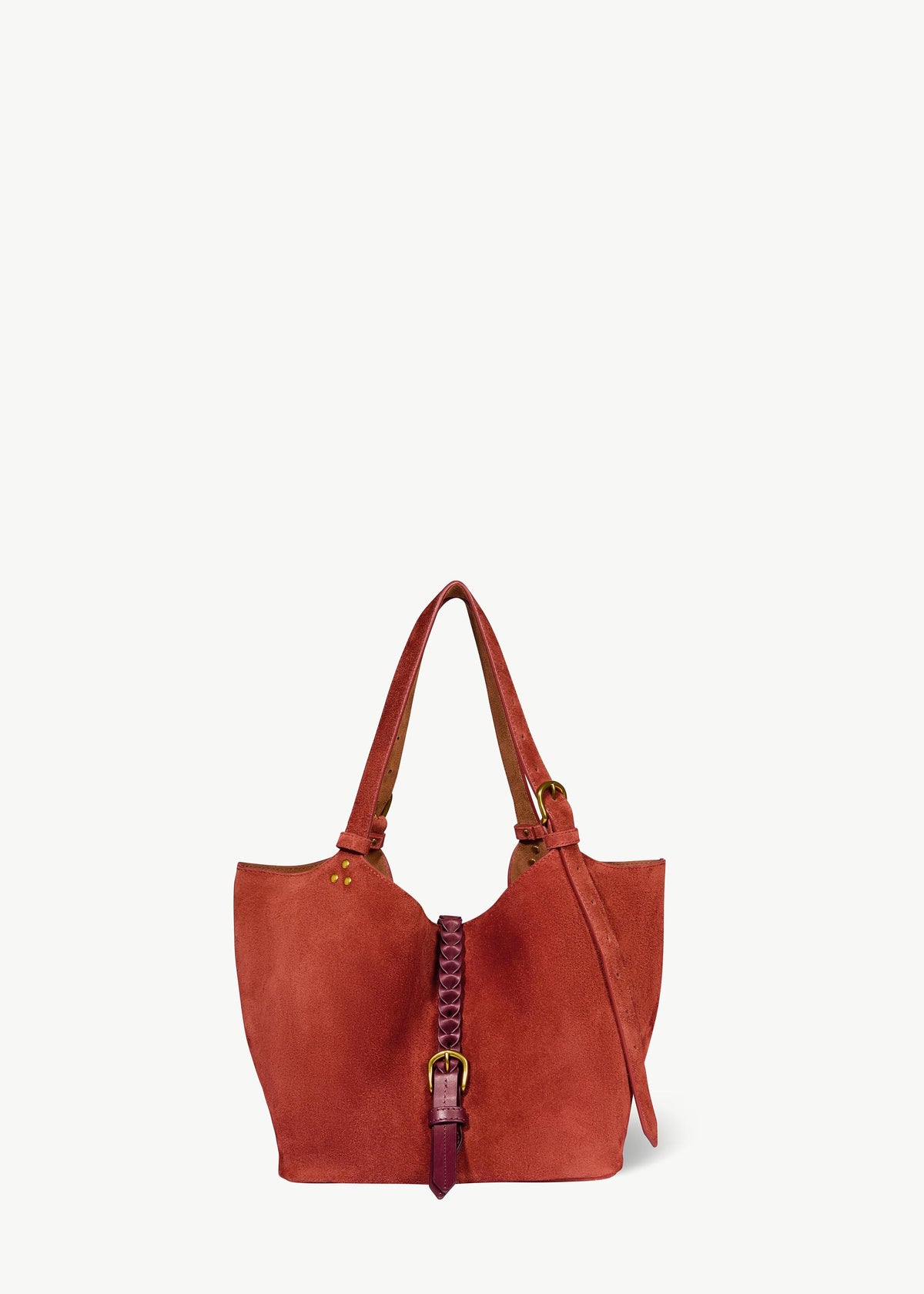Sac Cabas Joseph S Croûte Velours Rouille