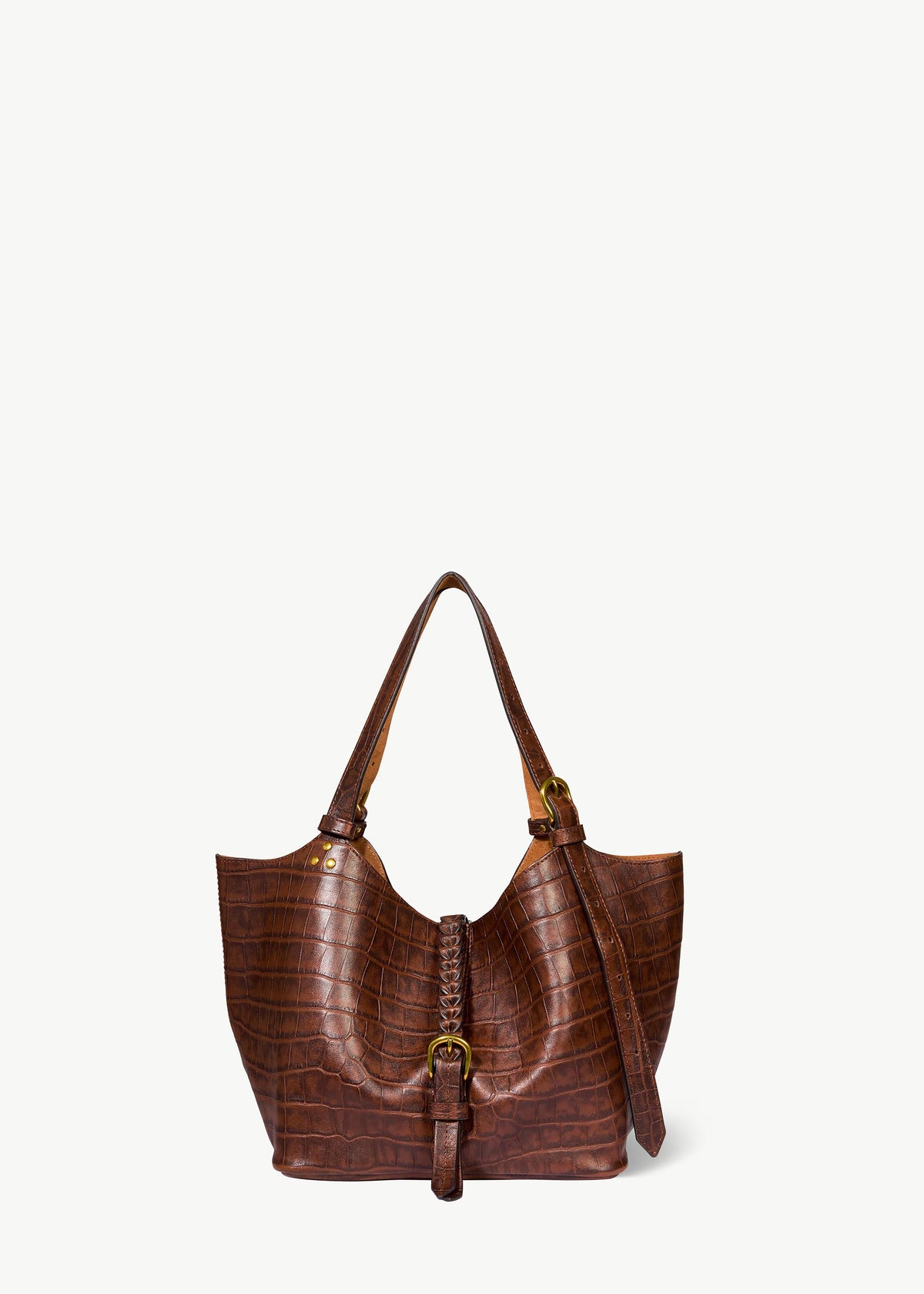 Sac Cabas Joseph S Mouton Imprimé Croco Cigare