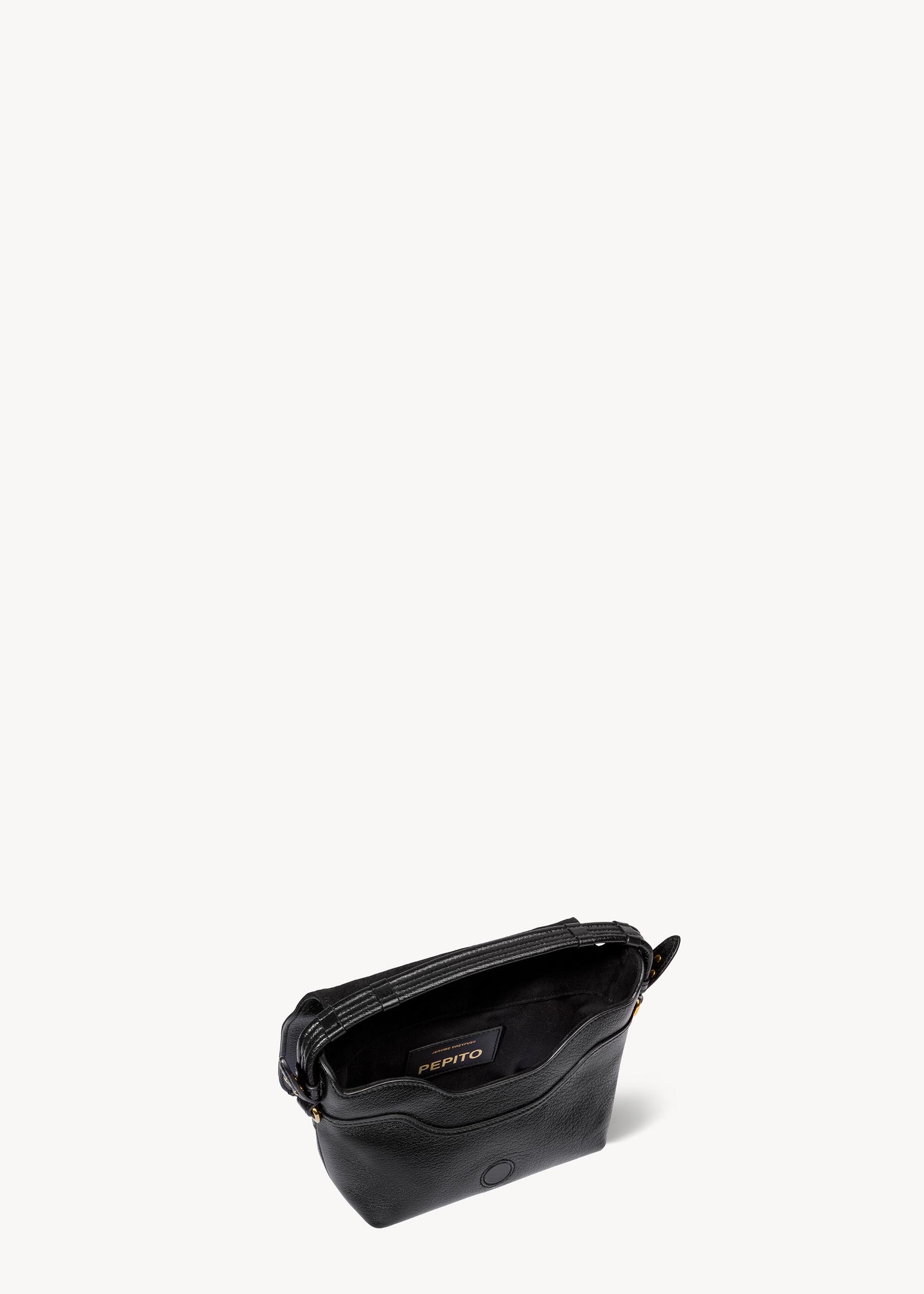 Sac Pepito S Buffle Noir Brass