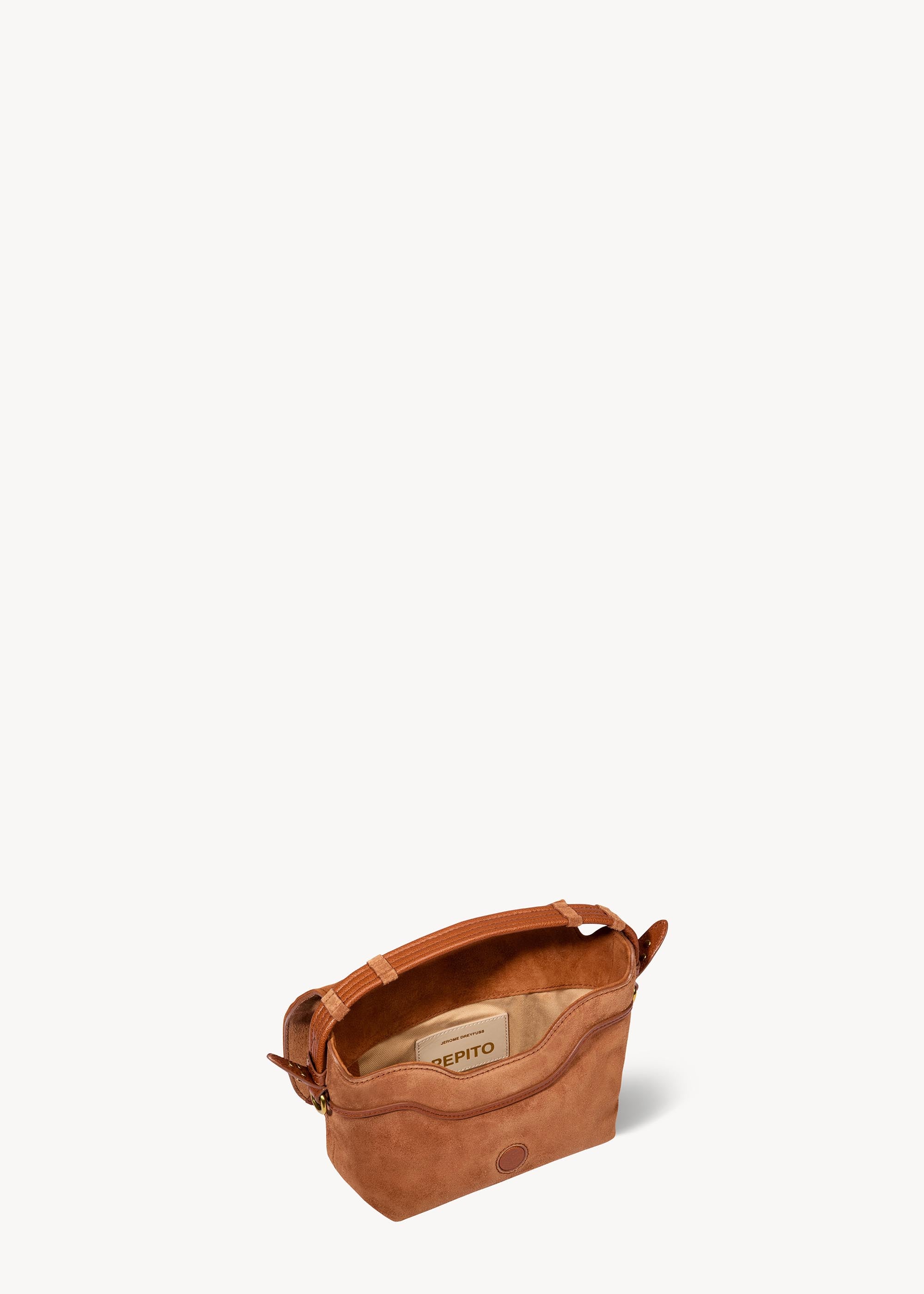 Sac Pepito S Croûte Velours Caramel