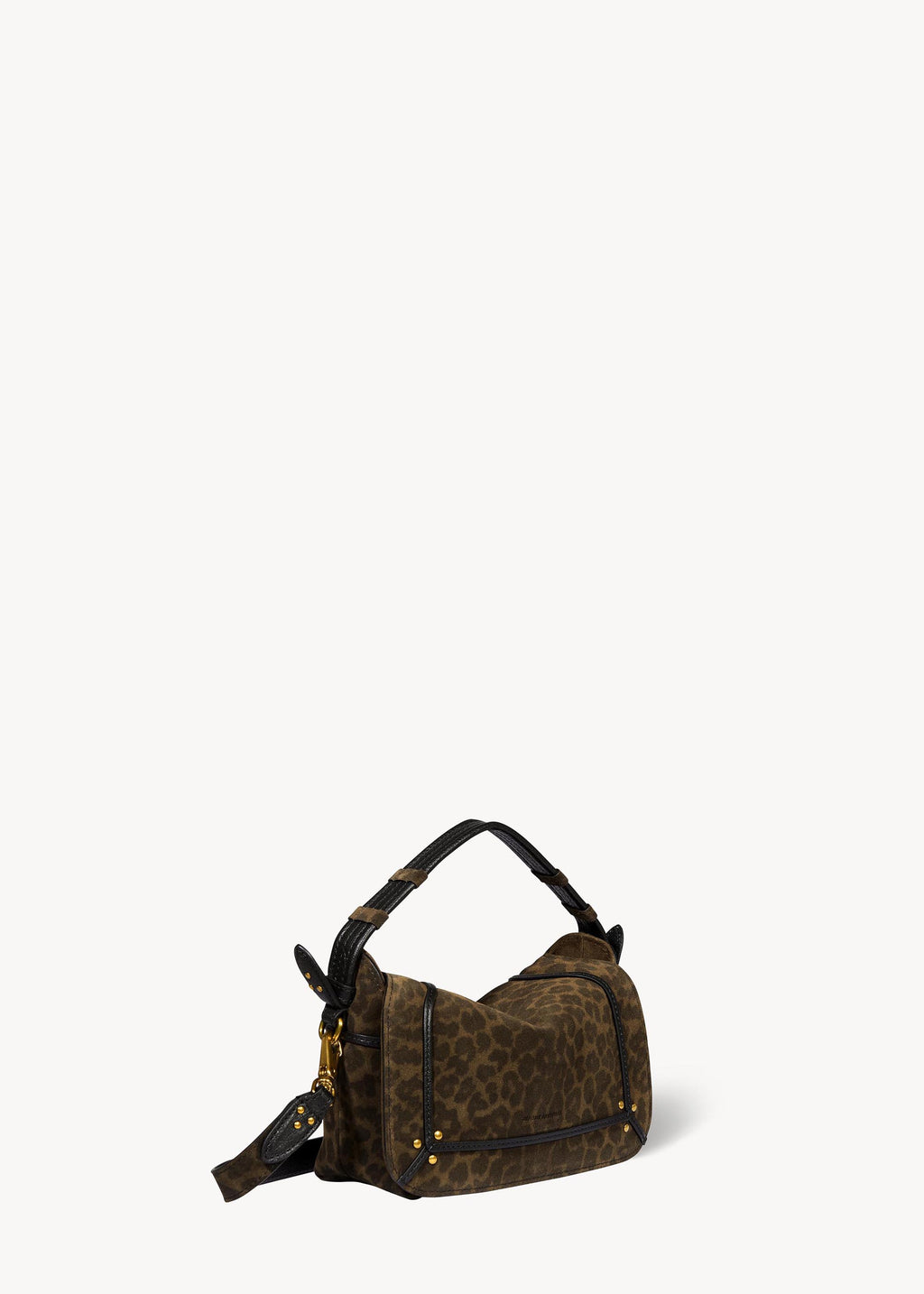 Sac Pepito S Croûte Velours Imprimé Léopard kaki