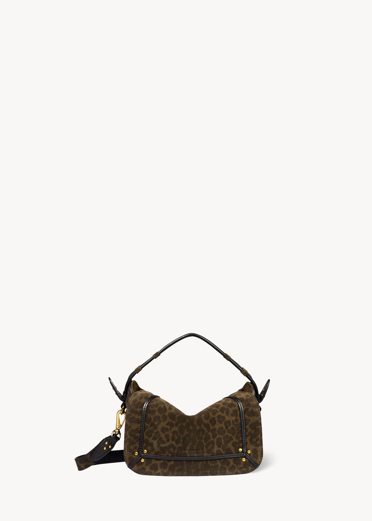 Sac Pepito S Croûte Velours Imprimé Léopard kaki