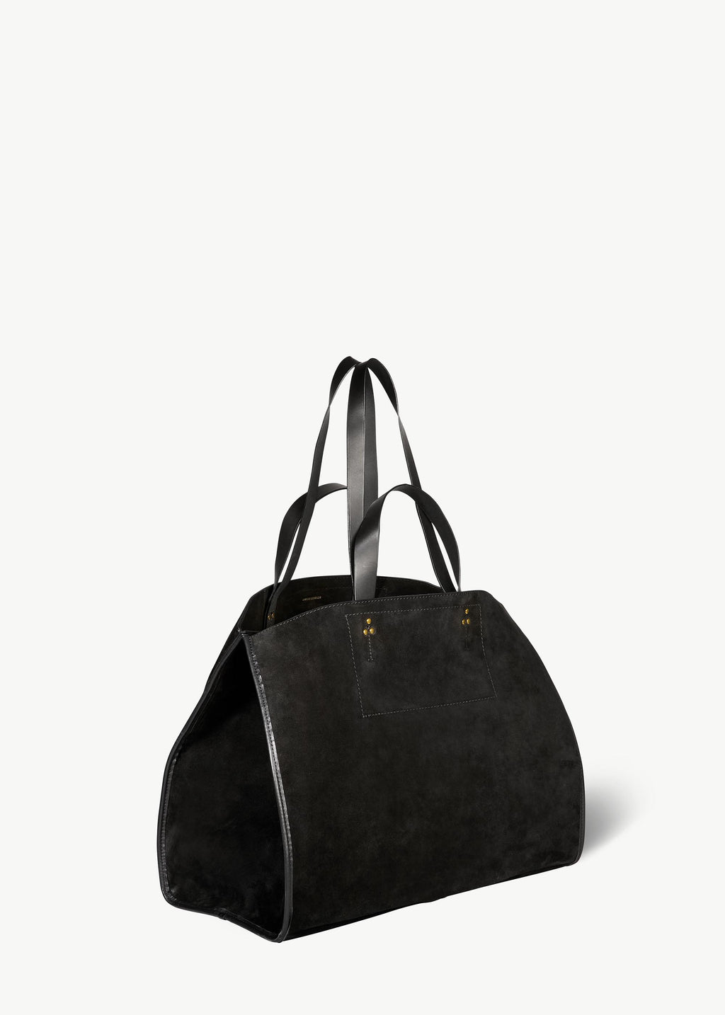 Sac Cabas Léon L Croûte Velours Noir