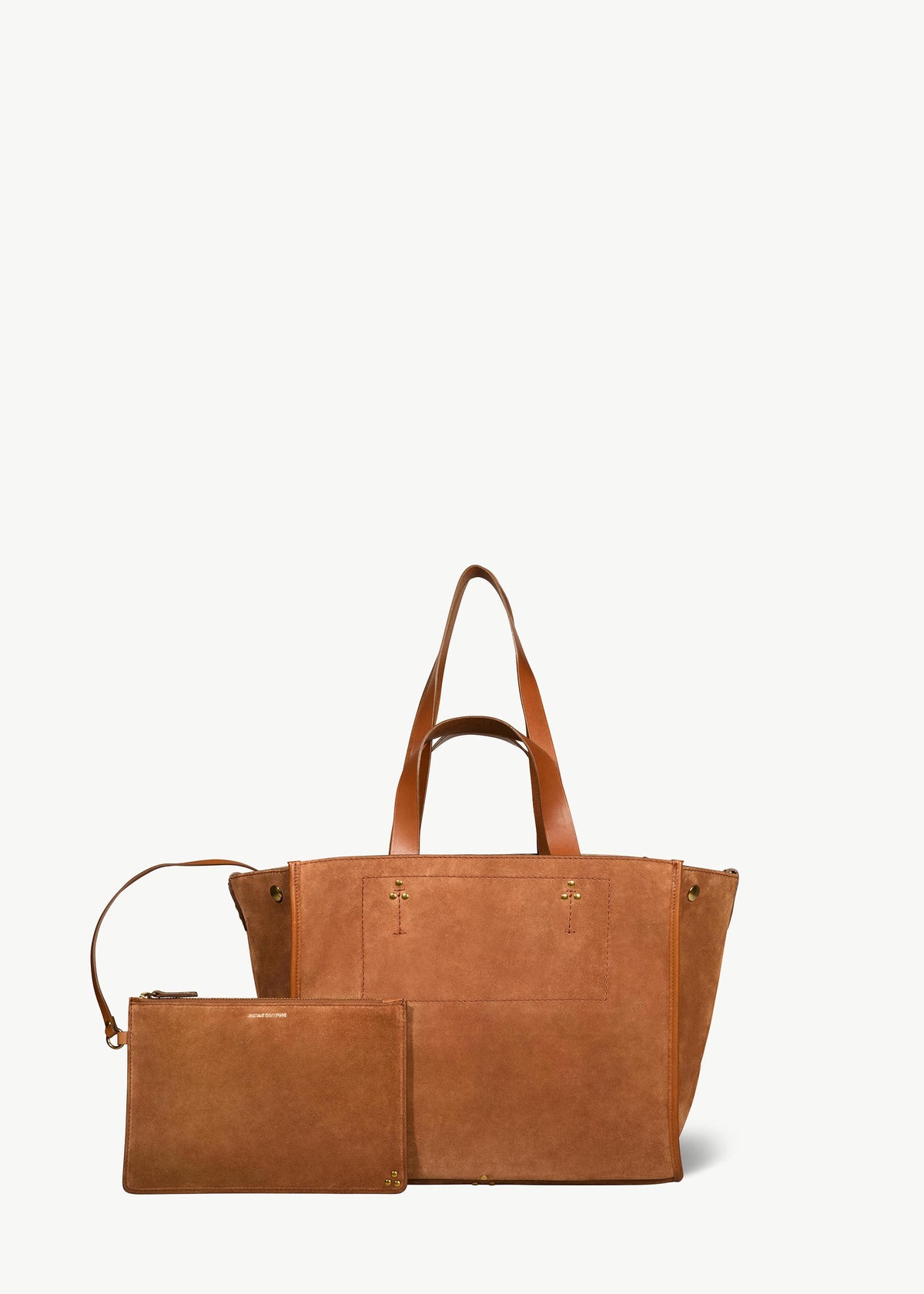 Sac Cabas Léon M Croûte Velours Caramel