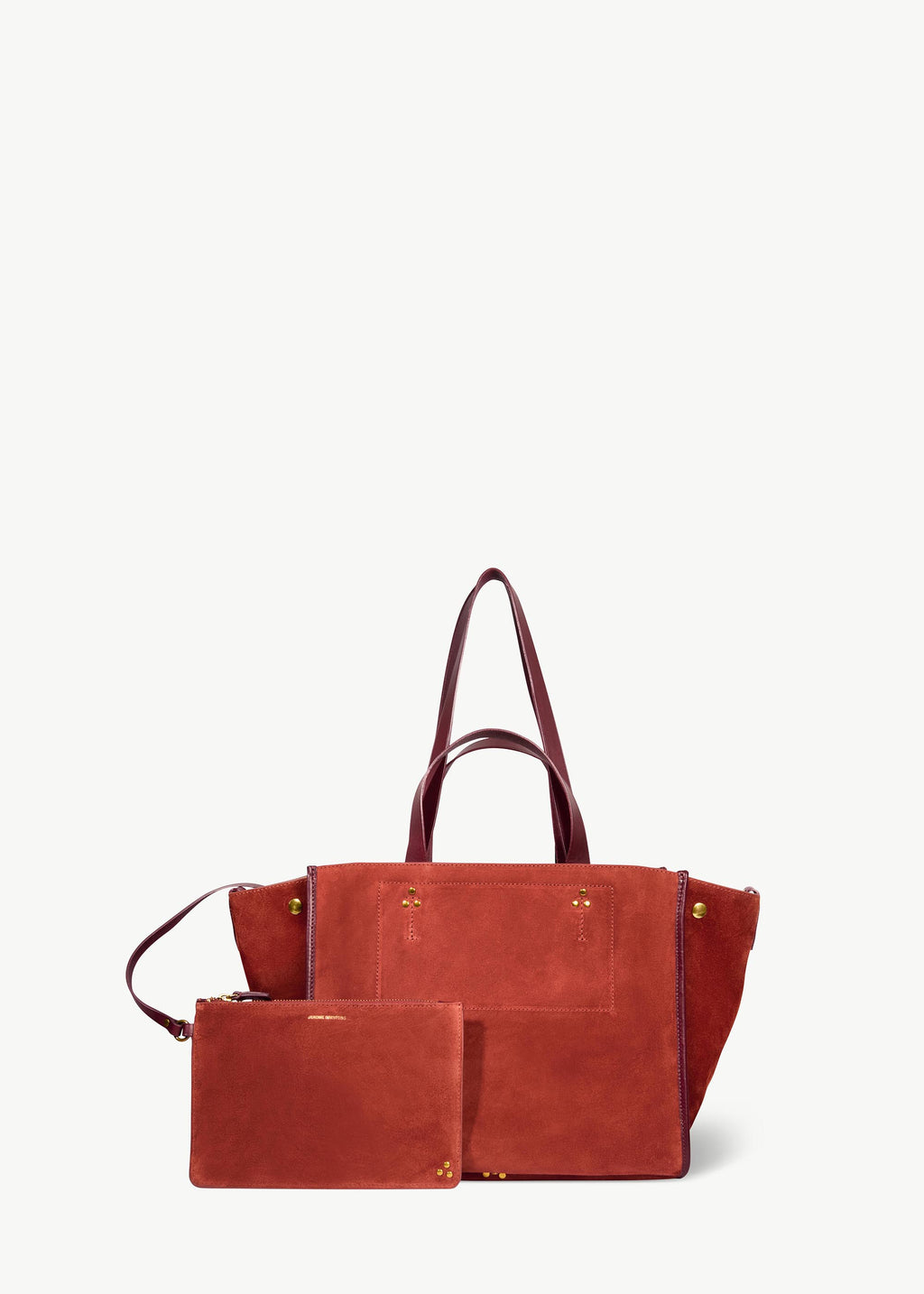 Sac Cabas Léon M Croûte Velours Rouille