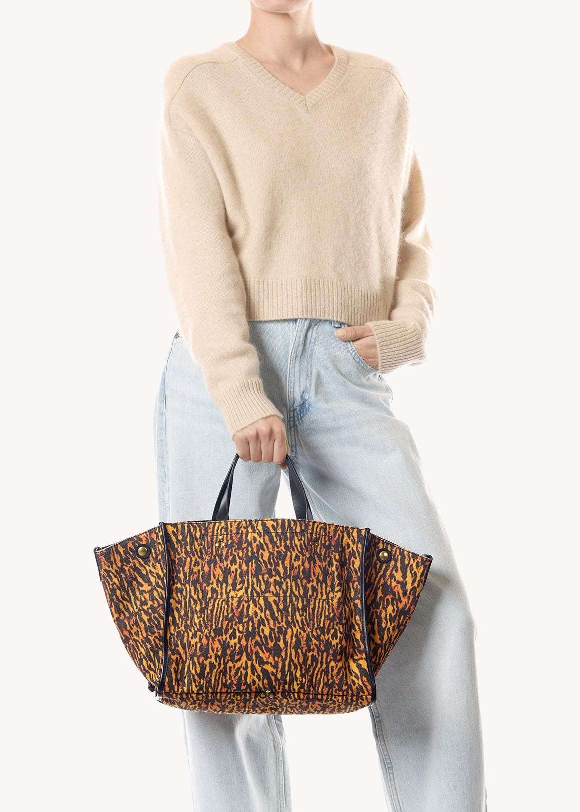 Sac Cabas Léon M Toile Jaguar