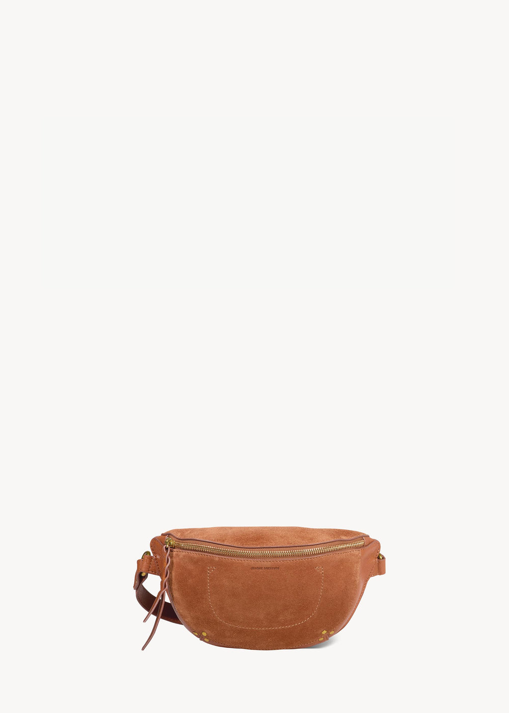 Sac Banane Lino Croûte Velours Caramel