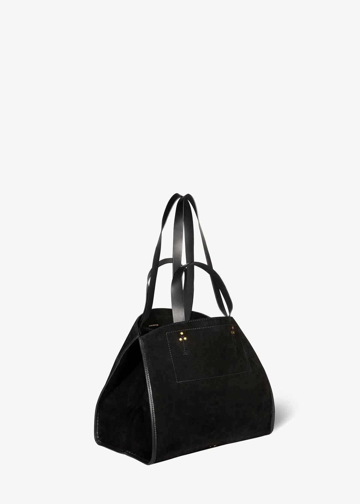 Sac Cabas Léon M croute velours Noir