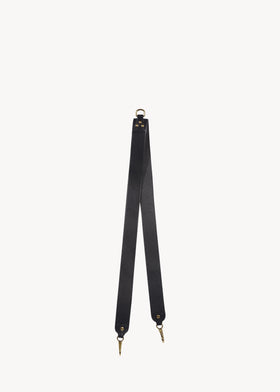 Bandoulière simple Noir Brass Cowskin