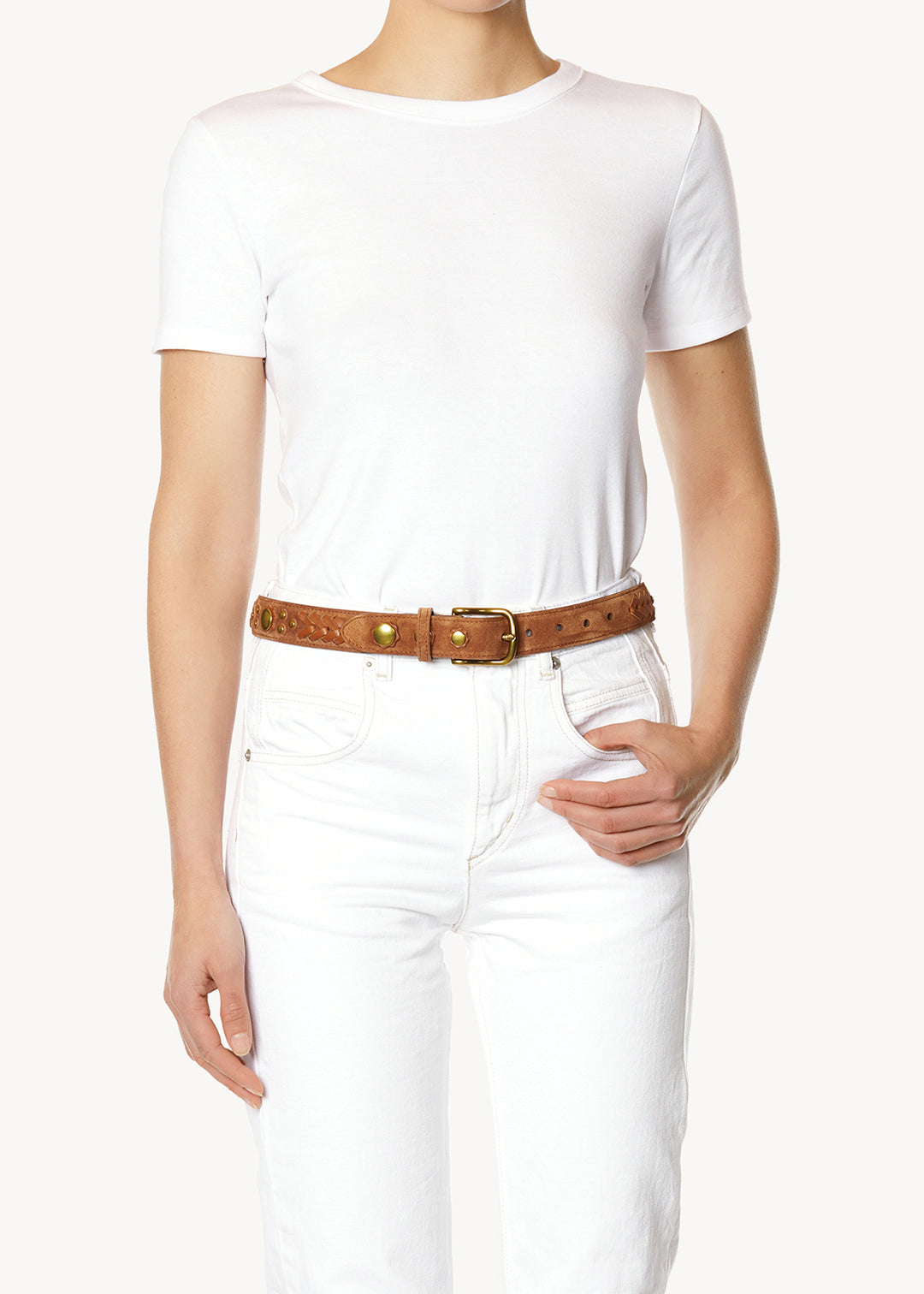 Ceinture Gaucho Croûte Velours Caramel