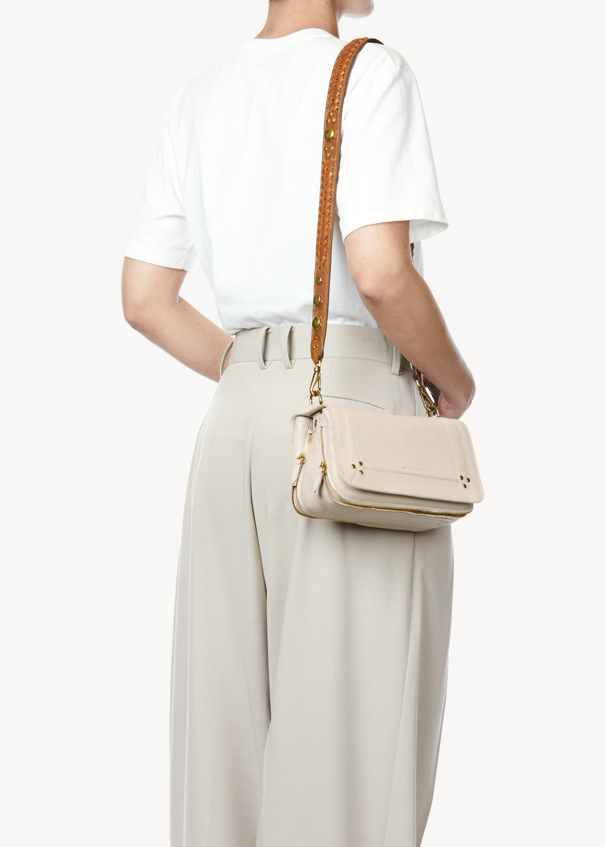 Bandouliere Gaucho Croûte Velours Caramel