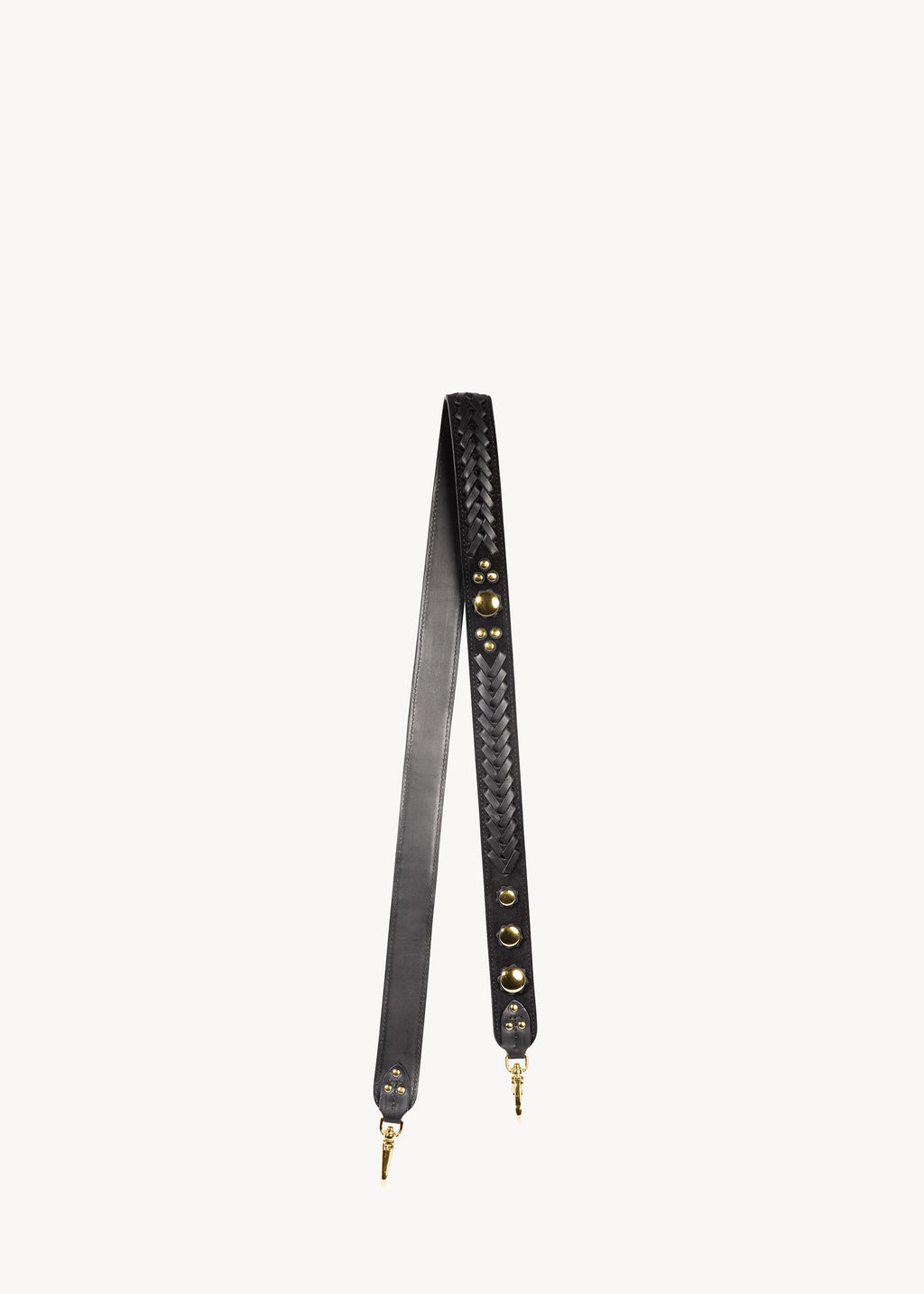 Bandouliere Gaucho Croûte Velours Noir Brass