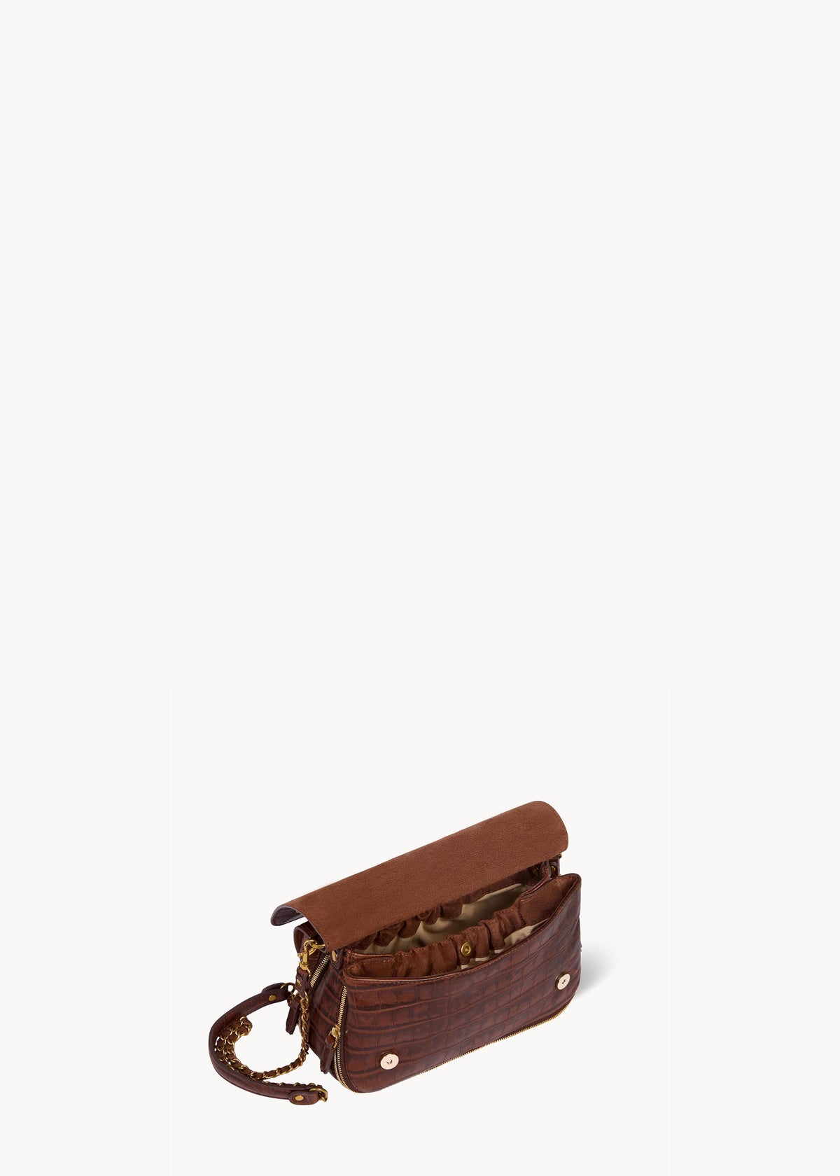 Sac Bobi Mouton Imprimé Croco Cigare