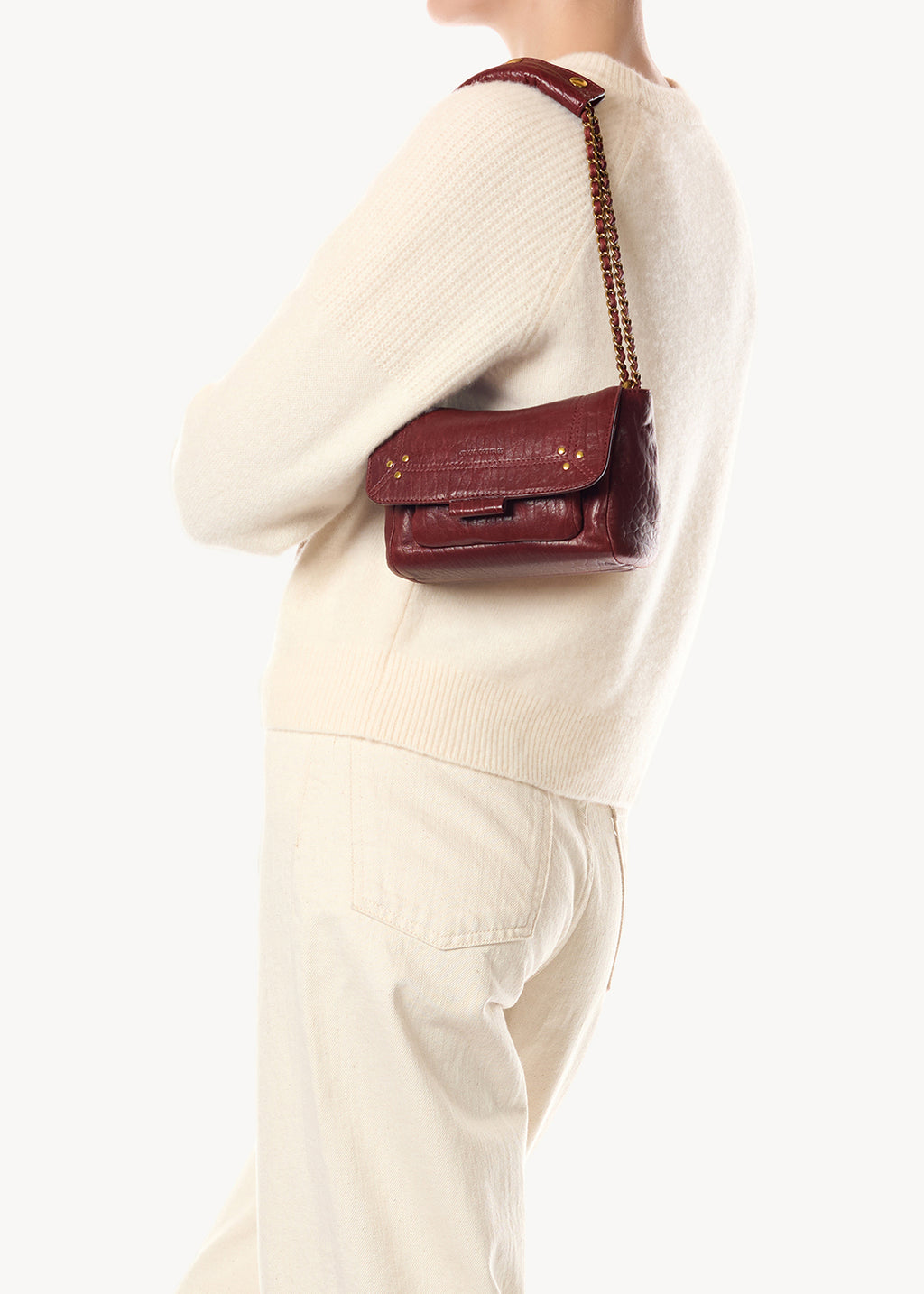 Sac Lulu S Agneau Bubble Burgundy