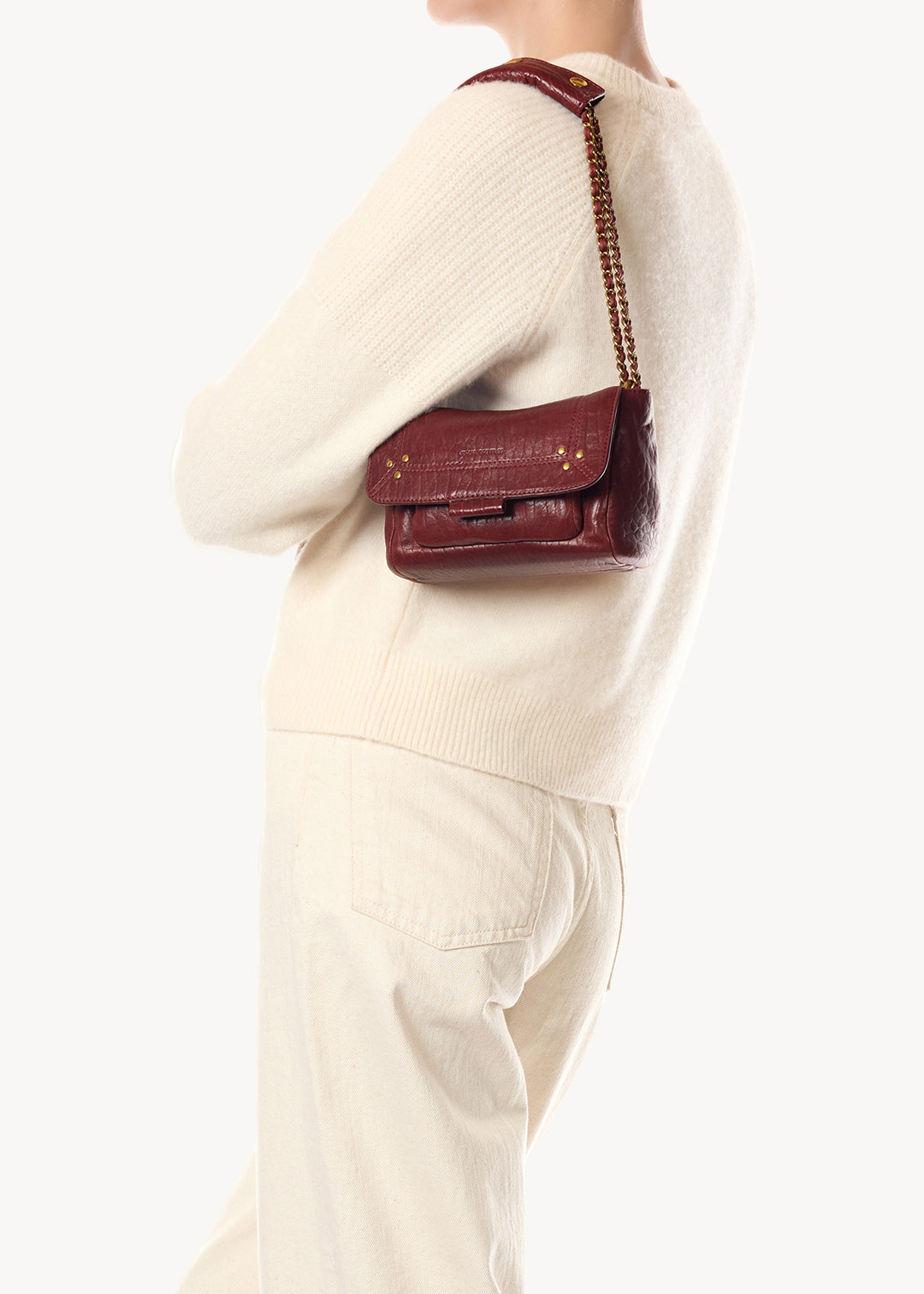Sac Lulu S Agneau Bubble Burgundy