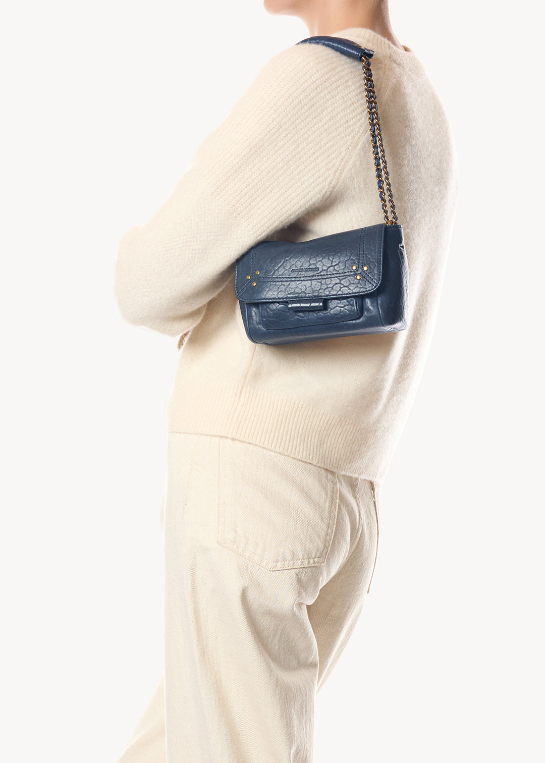 Sac Lulu S Agneau Bubble Night Blue