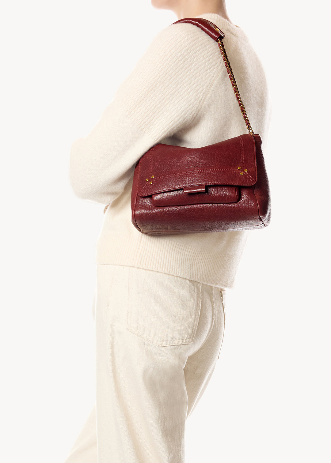 Sac Lulu M Agneau Bubble Burgundy