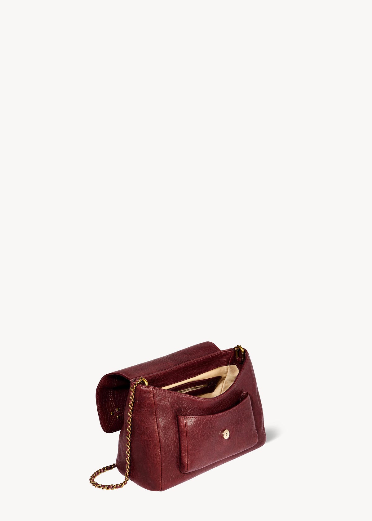 Sac Lulu M Agneau Bubble Burgundy