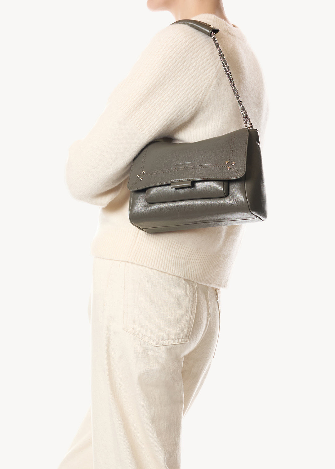 Sac Lulu M buffle Gris