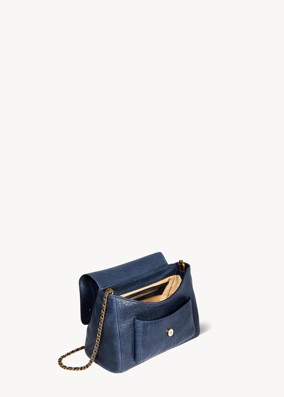 Sac Lulu M Agneau Bubble Night Blue