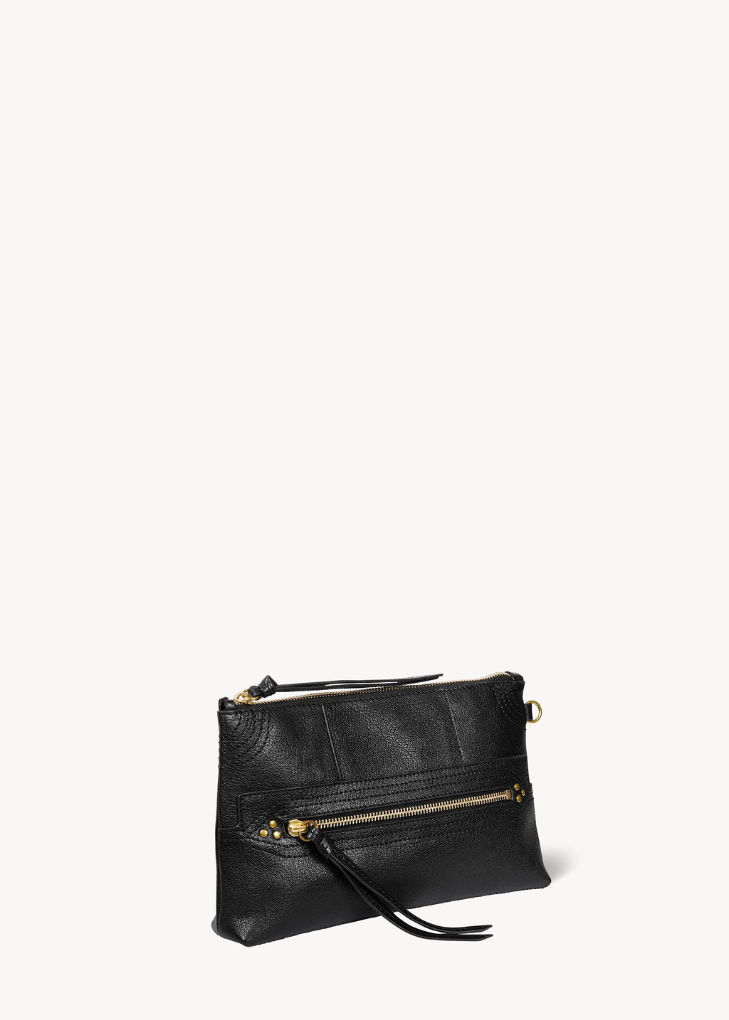 Pochette Lucky Clutch Buffle Noir Brass