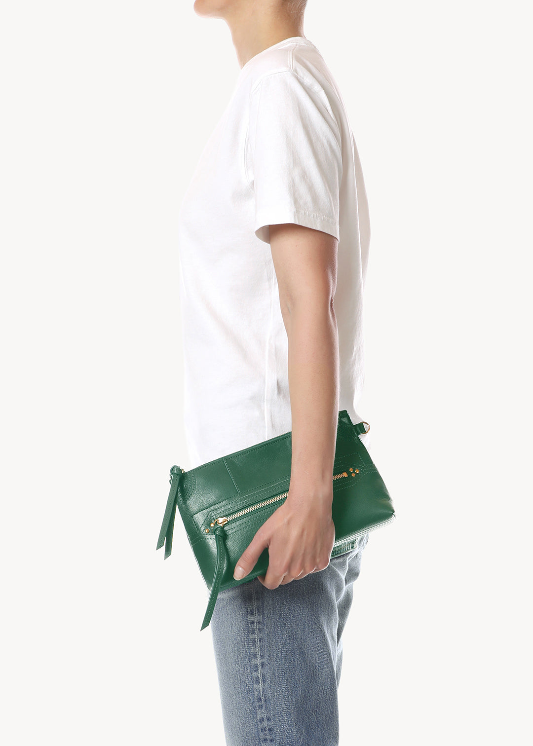Pochette Lucky Clutch Buffle Avocat
